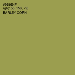 #9B9E4F - Barley Corn Color Image